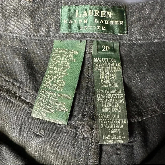 Lauren Ralph Lauren Womens Pants 2 Petite Dark Gray EUC - Picture 8 of 13